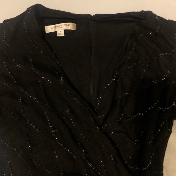 6 NWD Evan Picone black silver metallic dress - Picture 5 of 8
